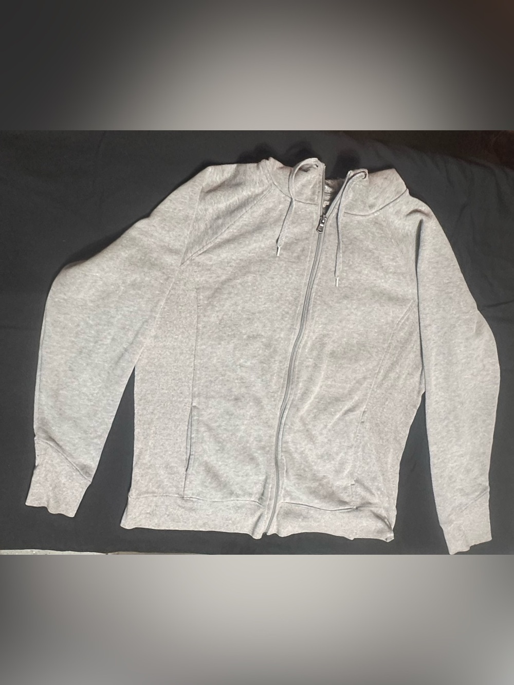 tek gear Light Gray Full-Zip Hoodie Sweater